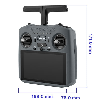 Габариты RadioMaster AX12: 171 × 168 × 73 мм